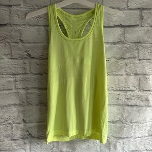 PREOWNED LULULEMON YELLOW SWIFTLY TANK TOP WOMENS SIZE 6 RACERBACK